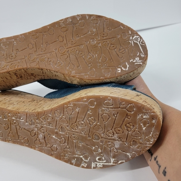 Fossil Malea Cork Wedge Sandals - Picture 9 of 12